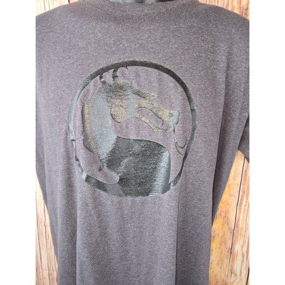 Mortal Kombat Logo Graphic T-Shirt Medium Gray - Picture 2 of 6